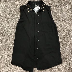 Tank button yup top/Cardigan